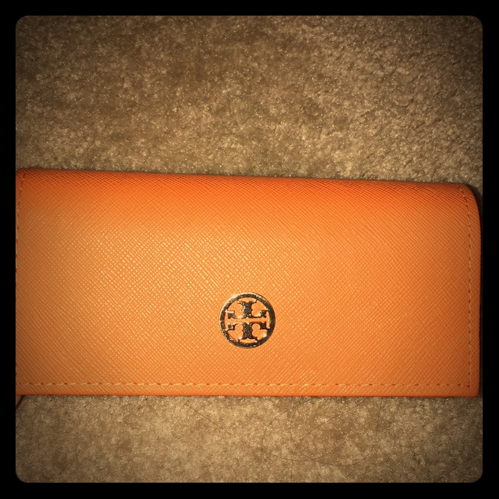 Tory Burch orange sunglasses holder NWOT